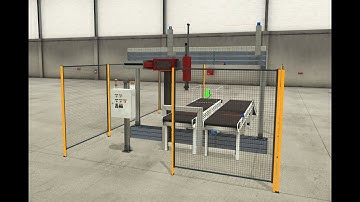 PLC Automation Pneumatic XY Pick-and-Place Simulation with Factory I/O, CX-Programmer, CX-OPC Server