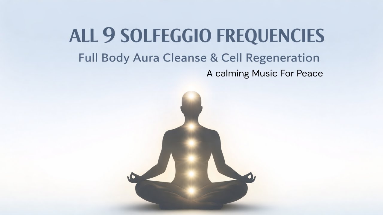 All 9 Solfeggio Frequencies - Full Body Aura Cleanse & Cell Regeneration Therapy 
