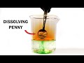 Completely dissolving a penny in acid