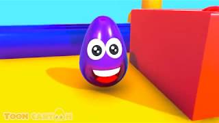 Learn Colors with Funny Eggs And Balls in Box