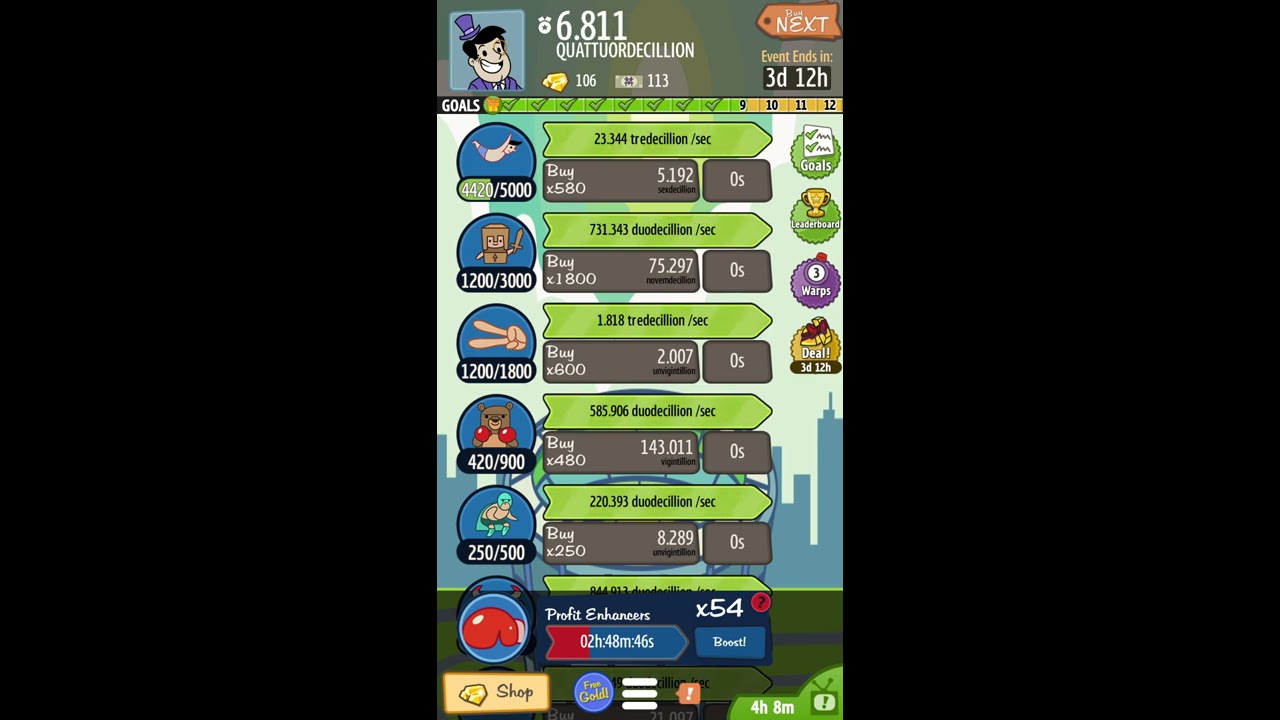 AdVenture Capitalist Gameplay (Live Your Profits! Event) Part 8 - YouTube