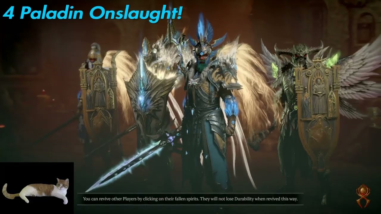 Helped in Onslaught! Diablo 4 Paladins Y'all! 🐾