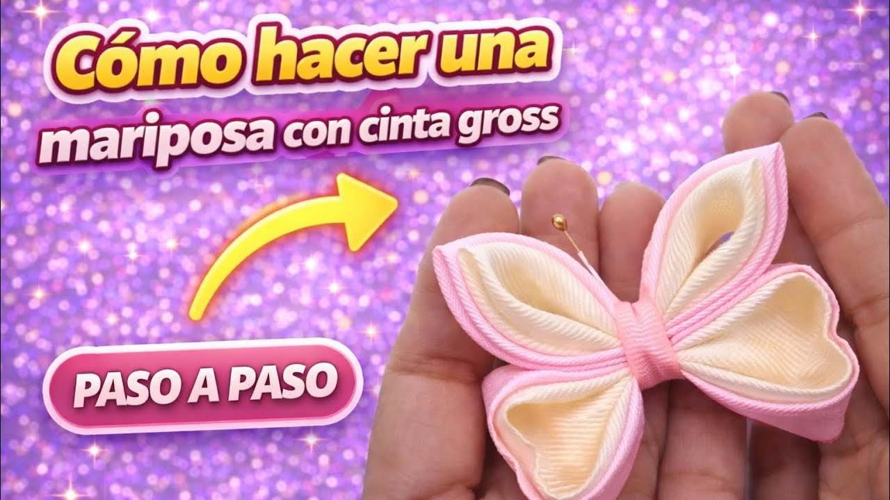 КАК СДЕЛАТЬ БАБОЧКУ🦋 из тканевой ленты / ЛЕГКО И ПРОСТО