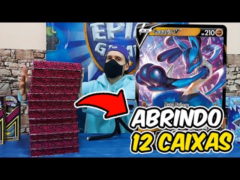 ABRI 100 PACOTES boosters, MUITAS CARTAS RARAS, LUCARIO SHINY! Pokemon TCG  100 PACKS CAPITÃO HUNTER 