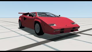 Lamborghini Countach Top Speed Test In BeamNG!