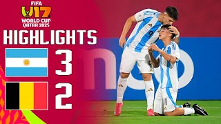 Argentina U17 vs Belgium U17 (3-2) Highlights Goals | U17 FIFA World Cup 2025-26