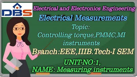 DBS -Controlling torque,PMMC,MI Instruments,IIIB.TECH-ISEM,UNIT-I,MEASURING INSTRUMENTS.
