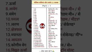भौतिक राशियां और उनके S.i मात्रक Physical Quantities And Their S.i Units Part - 1 Resimi