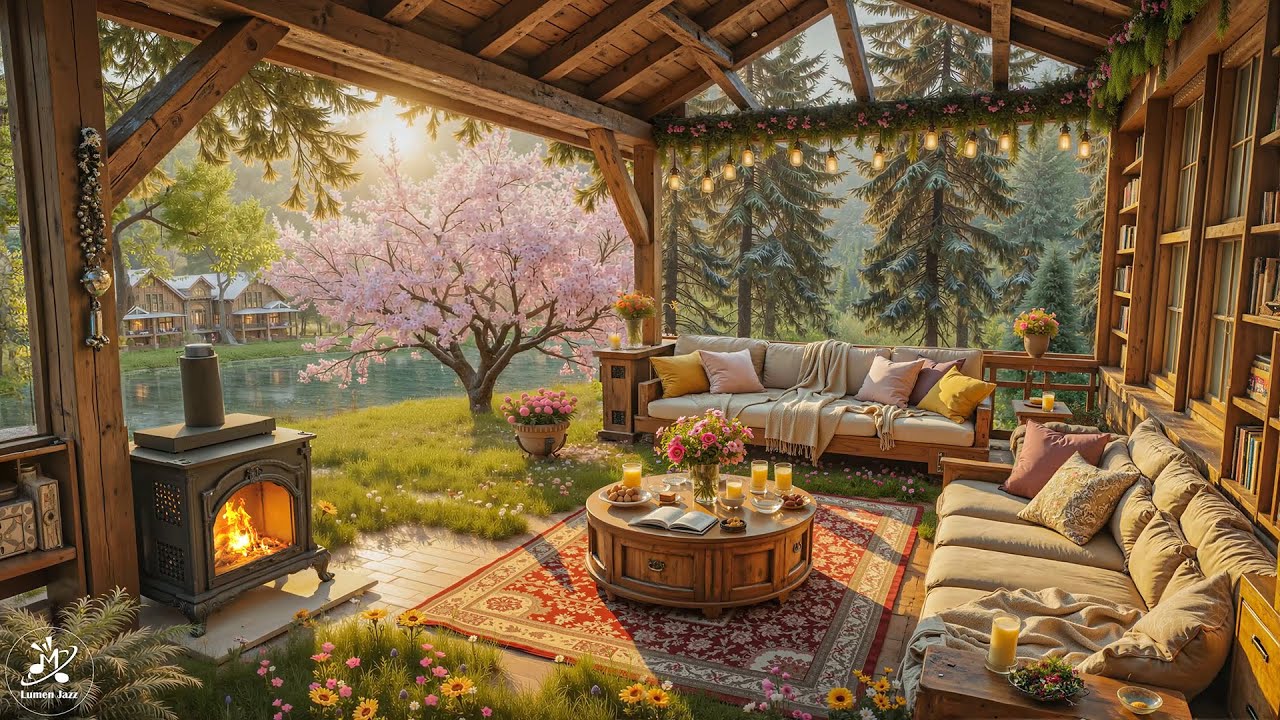 Gentle Spring Jazz by the Lake on a Fresh Morning | Calm Jazz & Nature Therapy for a Warm Start