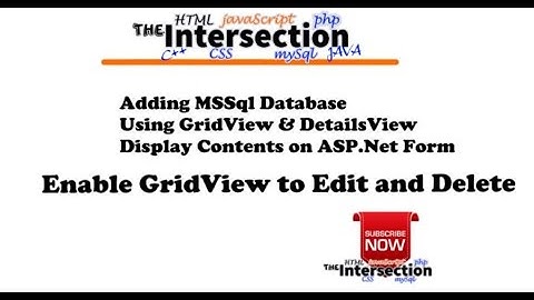 Working with GridView &  DetailsView Controls
