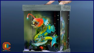 How to make Angle Fish x Gyarados Pokémon Diorama / Polymer Clay / Epoxy resin