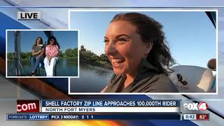 Shell Factory Zip line approaches 100,000th rider