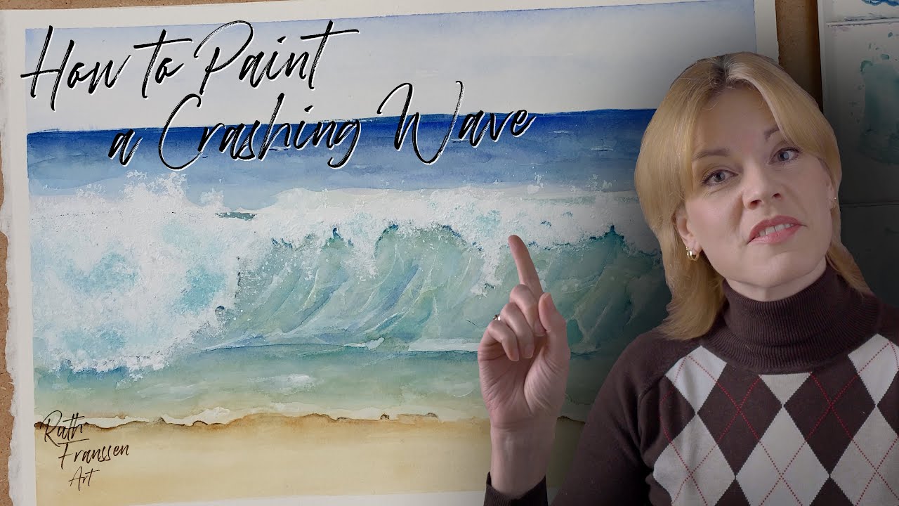 How to paint a crashing wave in watercolors - Painting Tutorial