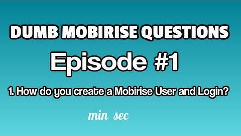 Dumb Mobirise Questions - Episode #1
