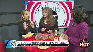 Judi D and Chelsea take Diego’s Cantina Hot Chip Challenge