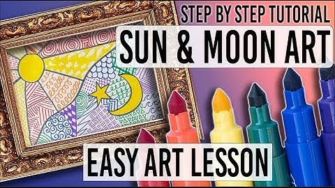 Warm and Cool Colors: Sun and Moon Art | Easy Art Lesson for Teachers