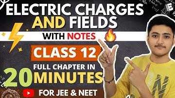 Electric Charges and Fields Class 12 | Physics | For JEE & NEET | Full Revision In 20 Minutes