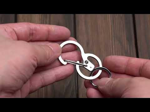 KeyUnity Titanium Carabiner Keychain Clip, Dual-Gate Quick Release