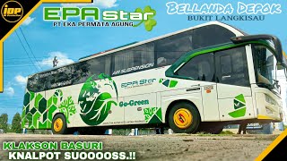 Melihat lebih dekat bus EPA star di jalan lintas timur, Pematang Reba