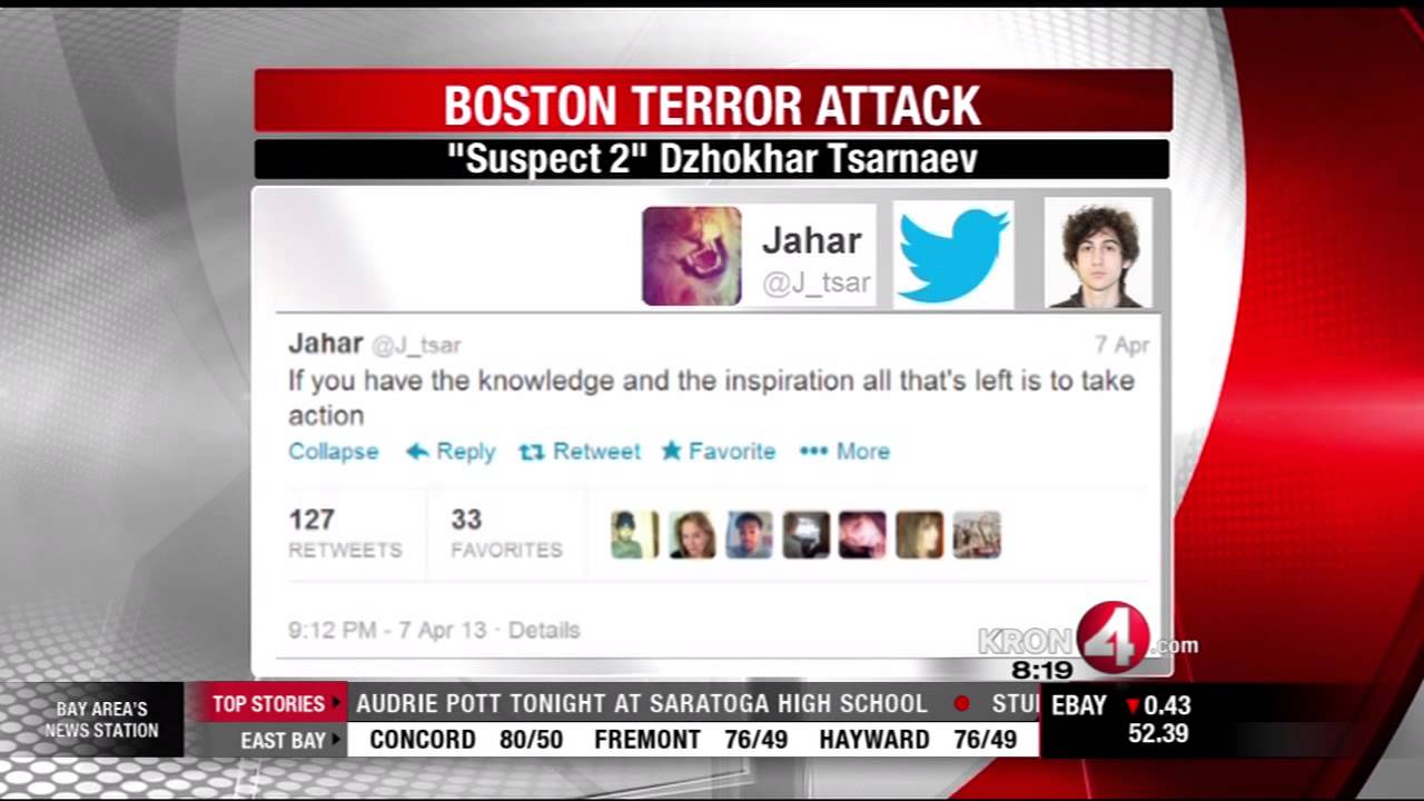 Boston Marathon Bombing Suspect Tweets Disturbing Messages After the Attack