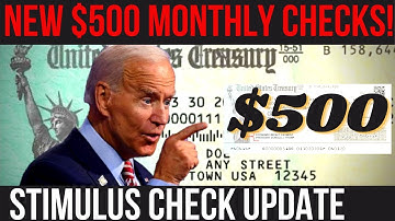 WOW! NEW $500/MONTH CHECKS! 4th Stimulus Check + UBI Check Update + Sanders Infrastructure Plan