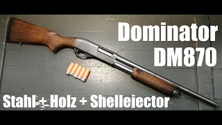 Dominator DM870 (Remington M870) Airsoft Shotgun, Hülsen / shellejector, Stahl + Holz / steel + wood