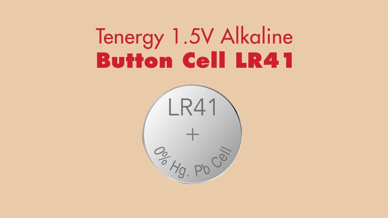 Tenergy 1.5 Volt Battery Button Cell LR41, ag3 Batteries Equivalent, Ideal  for thermometers, Watches, Laser Pointers, Small Toys, Portable