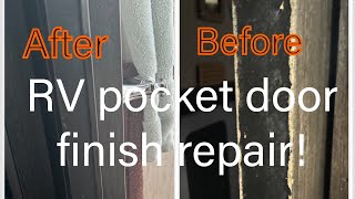 RV pocket door repair.