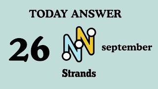 NYT Strands Today – Hints, Spangram & Answers for September 26, 2026