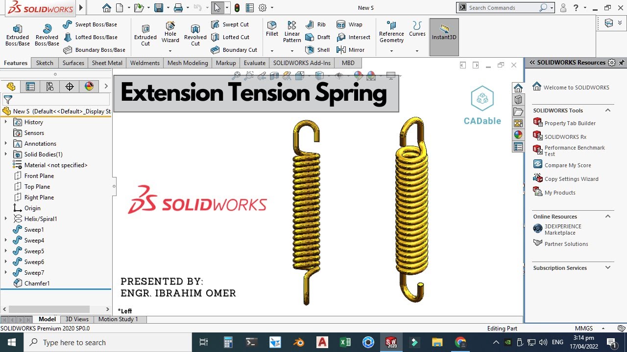 how to download springs into solidworks