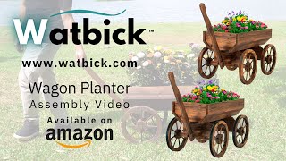 Watbick Wagon Planter for Outdoor Garden Decor - Assembly Tutorial -Flowers & Plants Cart