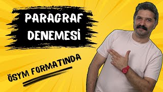 ÖSYM Formatında / PARAGRAF DENEMESİ  / RÜŞTÜ HOCA