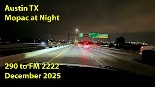Mopac at Night. Austin TX. 290 to FM 2222. 60fps