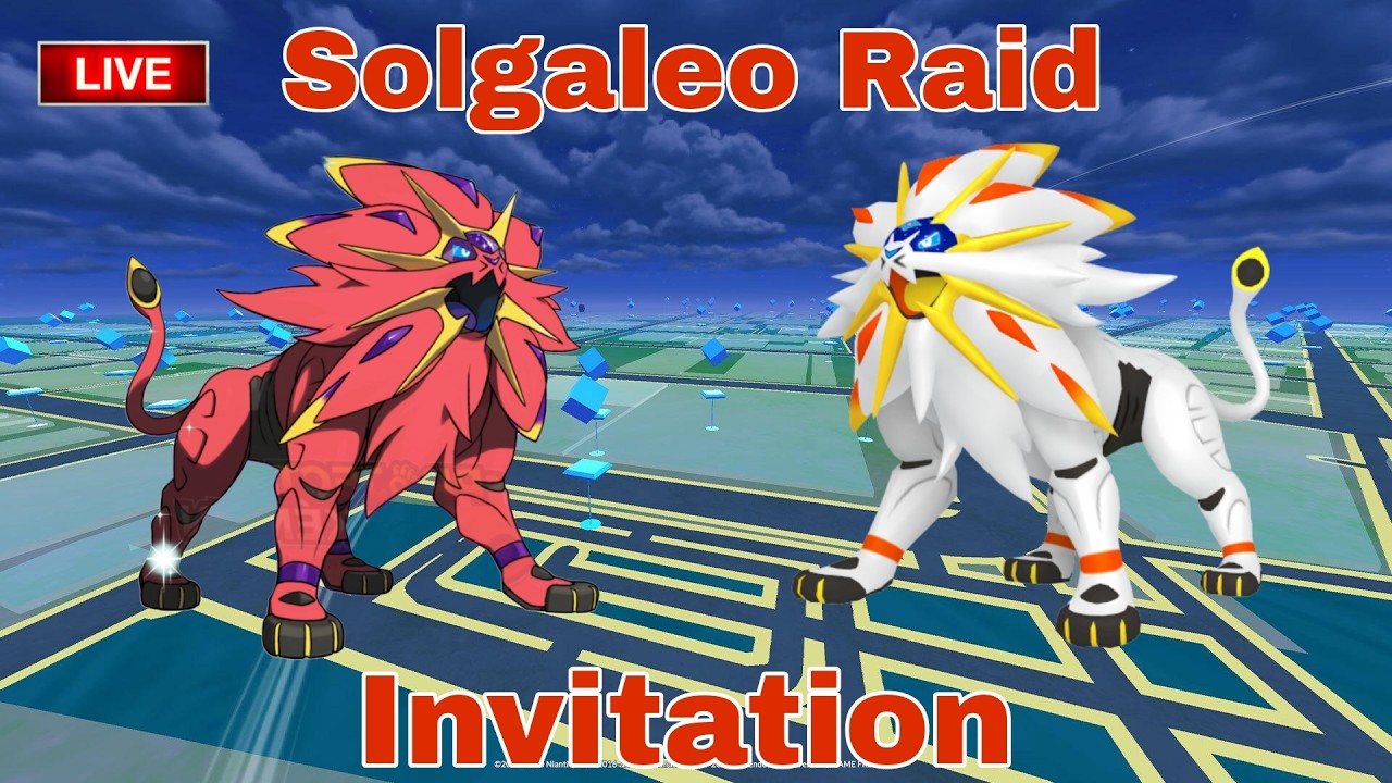 🔴Live Solgaleo Raid  invitation by  