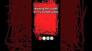 drawing the cracks on my screen #rip #screen