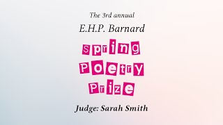 The E.H.P. Barnard Poetry Prize 2023: Launch