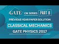 GATE Physics 2017 Solved Paper on Classical Mechanics 📚