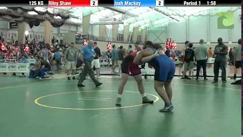 Mens Freestyle 125 KG Riley Shaw vs. Josh Mackey