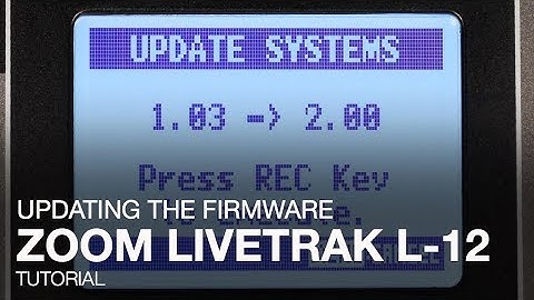 Zoom L-12: Updating the Firmware