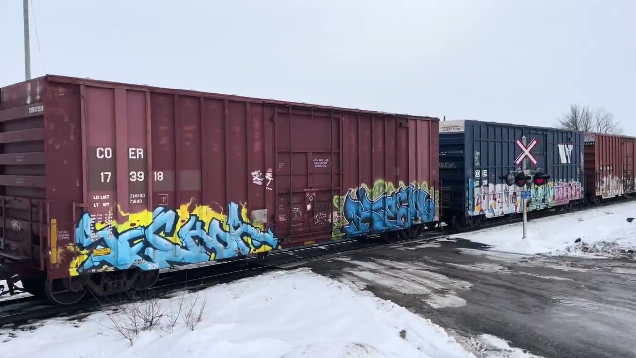 Westbound: CP 8863 & CP 8171 pulling mixed freight | CPKC Belleville Sub | Feb. 17, 2026
