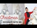 DECORATING MY CHRISTMAS TREE 2020 | GLAM CHRISTMAS | white, black + silver