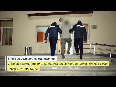 პოლიციამ ოჯახის წევრის მიმართ განხორციელებული მუქარის ბრალდებით ერთი პირი დააკავა
