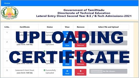 TN Lateral Entry Admission 2021 || Uploading certificate explained detail || Info camp