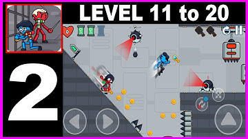 Red and Blue Stickman Prison LEVEL 11 12 13 14 15 16 17 18 19 20 - Gameplay Walkthrough Part 2 all