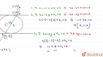 Let a circle C touch the lines L_1 : 4x-3y +K_1=0 and L_2: 4x-3y + K_2=0, K_1, K_2 inR. If a lin...