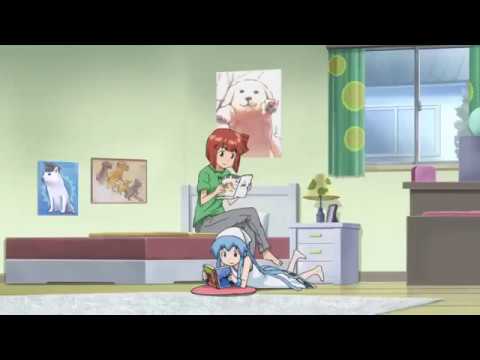Cute anime tickling ika musume