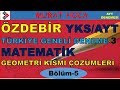 Özdebir Türkiye Geneli AYT-3 MATEMATİK GEOMETRİ KISMI ÇÖZÜMLERİ (Bölüm-5)