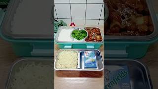 Isi Kotak Bekal Jagung Keju, Susu, Nasi, Tumia Buncis Chicken Teriyaki