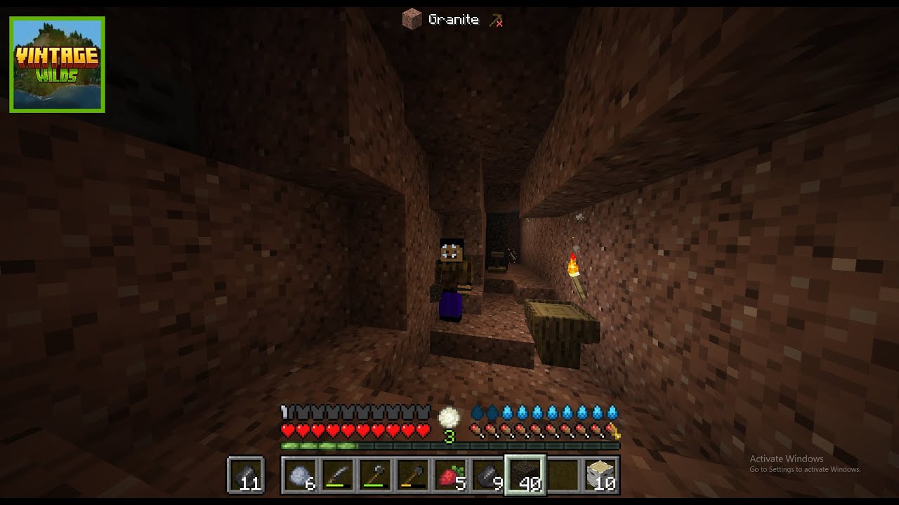 Minecraft Modpack (Vintage Wilds) Let's Play Part 3 Moving Day To A Cave!