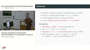 Pierre-Alain Fouque: Quantum algorithms for factorization and other problems in ... - lecture 2